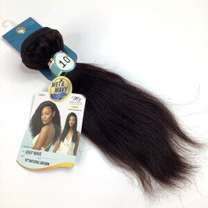 Outre My Tresses Deep Wave Hair Extension 10" Natural Brown Wet & Wavy